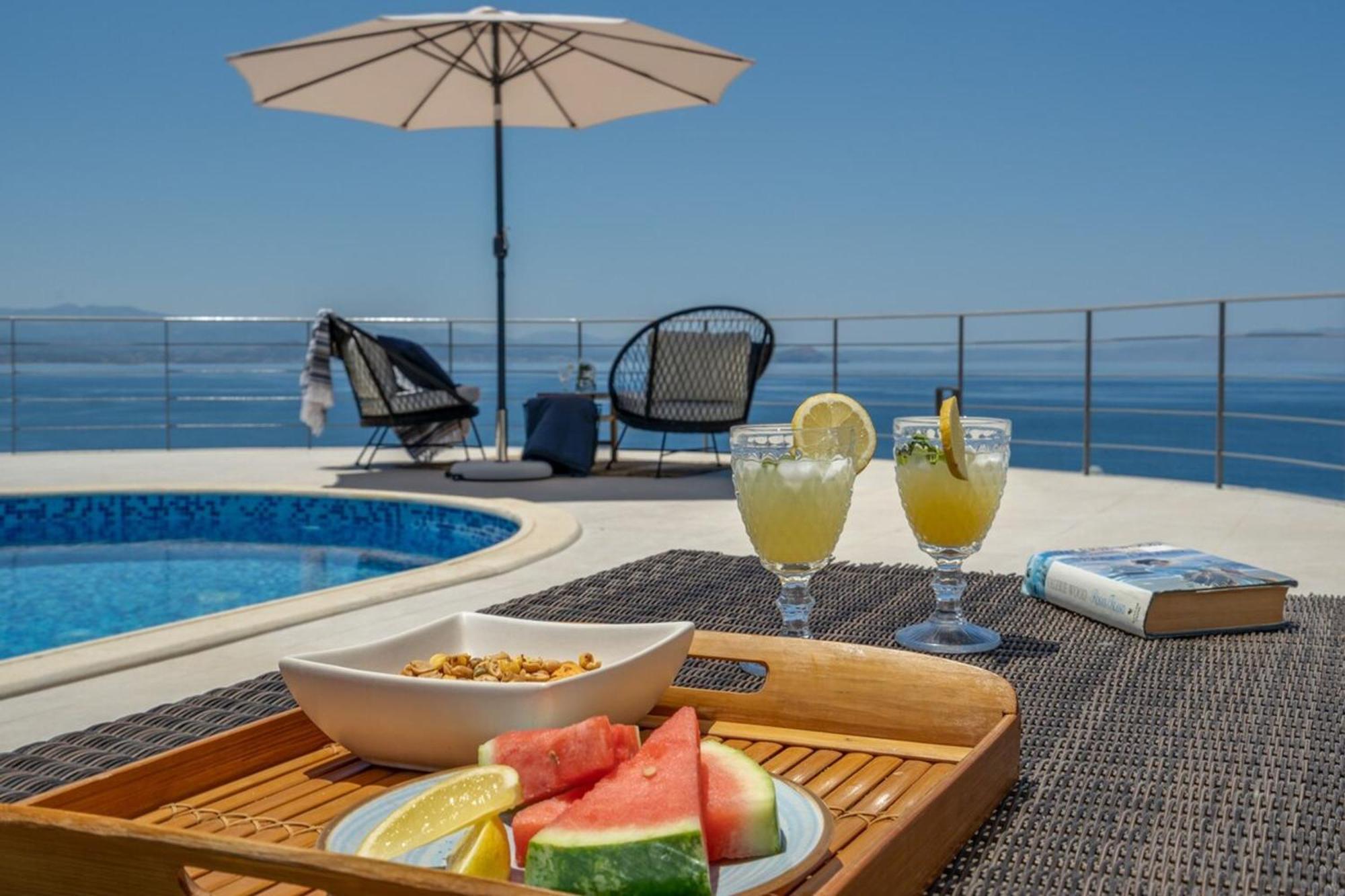 Villa Hemera Ocean View Private Heated Pool Chorafakia Eksteriør billede