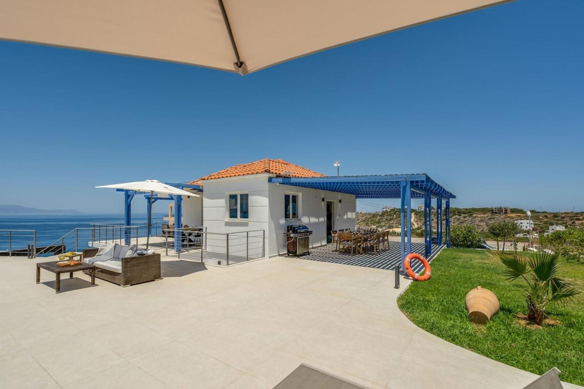 Villa Hemera Ocean View Private Heated Pool Chorafakia Eksteriør billede