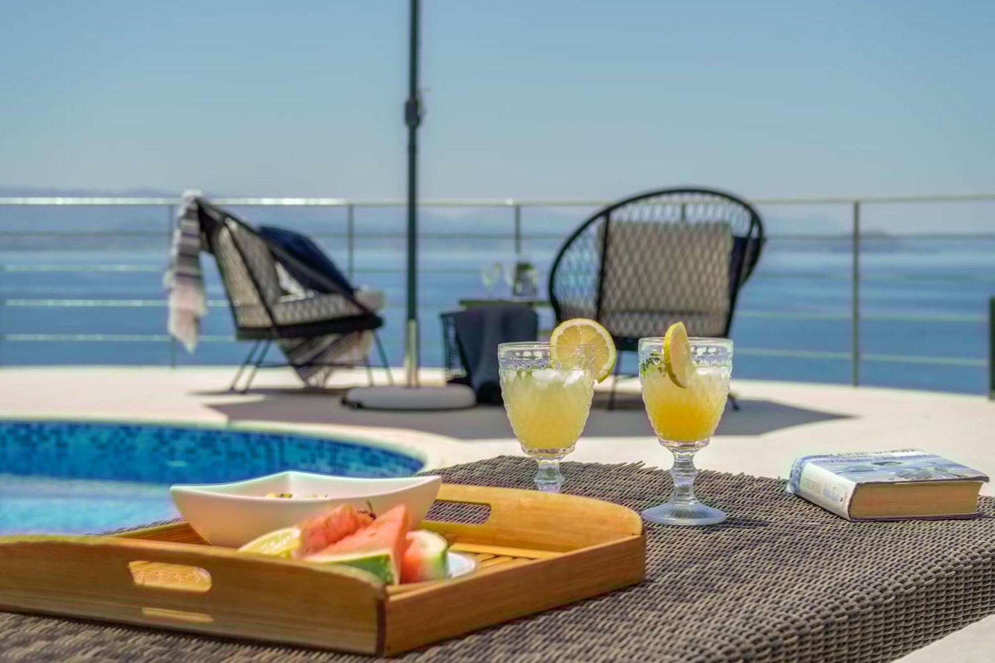 Villa Hemera Ocean View Private Heated Pool Chorafakia Eksteriør billede